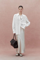 Nicole Oversized Shirt in Cotton Plain Weave