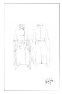 Aggripine Trenchcoat im Cape-Stil aus leichtem Merino-Twill