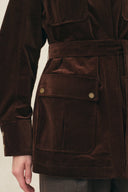 Tammy Belted Field Jacket in Heavyweight Corduroy