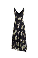 Soleil Floral Sleeveless Dress in Light Crinkle Gauze