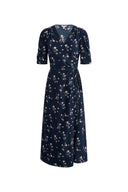 Teana Französisches Midikleid mit Blumenmuster und Wickeloptik aus Tencel-Mischung