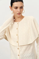 Elen Cape Style Cardigan in Wool-Cashmere Knit