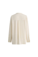 Blusa fluida con lazo Linde en georgette de seda