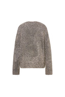 Eva Metallic Thread Cardigan in Wool-Cashmere Blend Knit