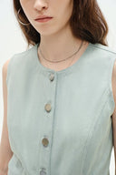 Veste en denim Elodie en denim d'été - Denim bleu clair délavé