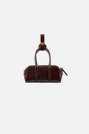 Monti Mini Bag Charm in Oiled Waxed Top Grain Leather