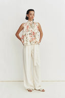Eli Sleeveless Rosie Sleeveless Top in Mulberry Silk Satin