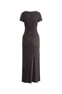 Vestido Jersey Nhat en Punto de Tencel y Merino