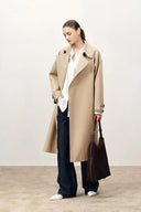 Aloisia Trenchcoat mit überschnittenen Schultern aus Baumwolle