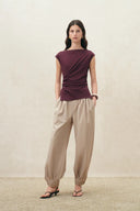 Gemma Ruched Short Sleeve Top