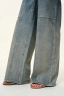 Jean droit teint en dégradé Spice en denim coton stretch