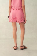 Matthias Tanktop mit Ösen und Bindeband sowie Shorts-Set aus Pima-Baumwoll-Popeline