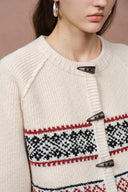 Cortina Nordic Fair Isle cardigan in merinowol