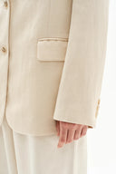 Barra Suit Blazer in Silk Linen