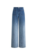 Natalie Gradient Jeans in Jacquard Denim