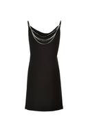 Wraith Metallic Embellished Slip Dress in Wool