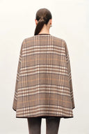 Cecilia Reversible Double Face Short Coat in Wool Cashmere Blend