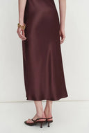 Kari Ärmelloses Kleid mit quadratischem Ausschnitt aus glänzendem Acetat