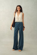 Sunny Weitbeinige Jeans aus Baumwoll-Denim - Aktualisierte Taillenpassform