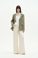 Graf Sage Green Suit Jacket in Linen Blend