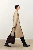 Aloisia Trenchcoat mit überschnittenen Schultern aus Baumwolle