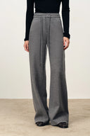 Pantalones casuales anchos y holgados Reese en lana merino