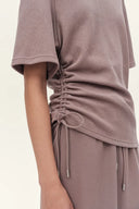 Aurora Ruched Waist T Shirt and Skirt Set