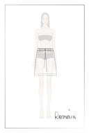 Clara Midi Skirt in Premium Faux Suede