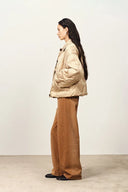 Thurston Quilted Lapel Down Jacket in High Density Water-Repellent