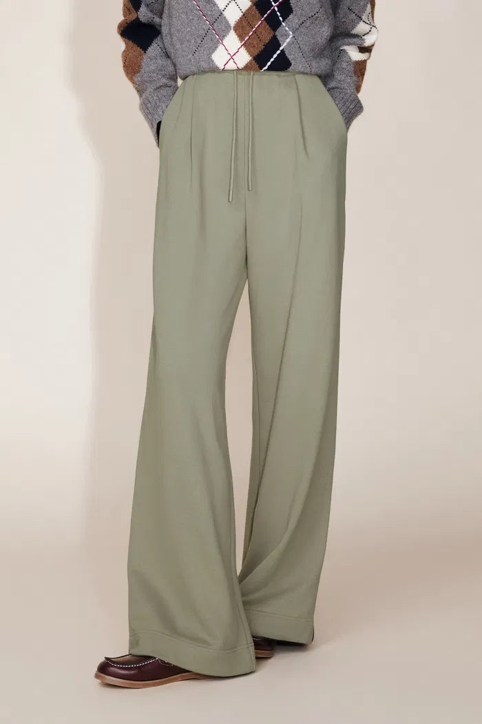 Jane Contrast Trimmed Elastic Waist Track Pants in Cotton