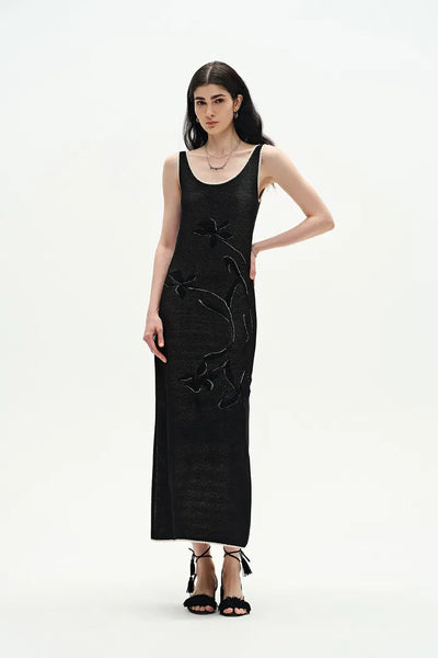 Nora Maxi Dress in Cotton Blend Knit – fbrq.com