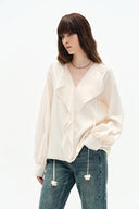 Karina V Neck Top in Matte Acetate