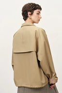 Juliette Contrast Plaid Lined Jacket in Water Repellent Cotton