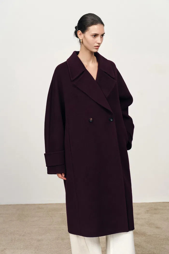 Emma Double Faced Cocoon Coat in Merino Wool