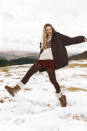 Giacca imbottita Moxy con cappuccio staccabile in misto cotone strutturato