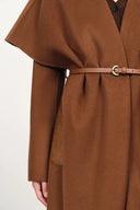 Eliza Cape Style Belted Wool Coat in Double-Face Merino-Cashmere