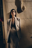 Amy Hand Sewn Blazer in Dew Retted French Linen