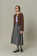 Natalie Knit Cardigan in Wool Speckled Yarn
