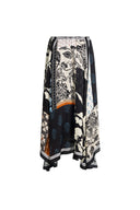 Eileen Scarf Panel Skirt in Viscose