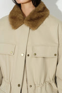 Clara Drawstring Waist Field Jacket in 100% Cotton