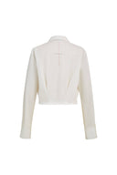 Tessera Pleated Crop Shirt in Cotton