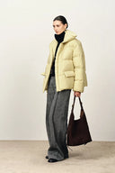 Linn Wende-Kragen Leichte Wickel-Daunenjacke aus ultraleichtem Nylon