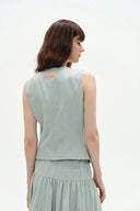 Veste en denim Elodie en denim d'été - Denim bleu clair délavé