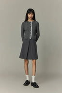 Jupe-Short Plissée Aurora en Mélange Laine Fine