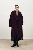 Emma Double-Faced Cocoon Mantel aus Merinowolle
