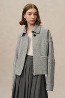 Aurora Cropped Jacket in Merino Wool Knit