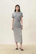 Robe T-shirt à carreaux Clara en coton