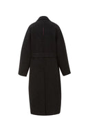 Hortensia Mantel aus Wollmischung mit Metallic-Garn-Tweed