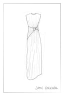 Celeste ärmelloses marineblaues Kleid aus plissiertem Satin