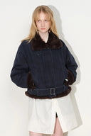 Lim Vintage Belted Padded Cropped Jacket in 100% Cotton